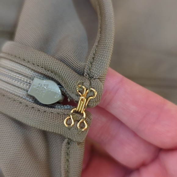 Cult Gaia Kora Pant Olive Green Wide-Leg High Waist Back Zip Women's sz 10 - Picture 11 of 13